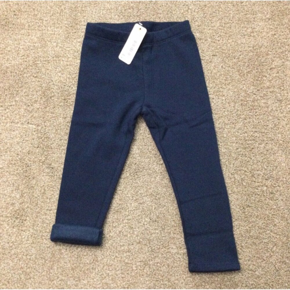 Sz 3 NWT Navy Blue Cozy Fleece Lined Leggings